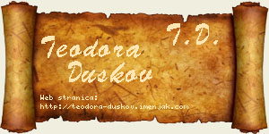 Teodora Duškov vizit kartica